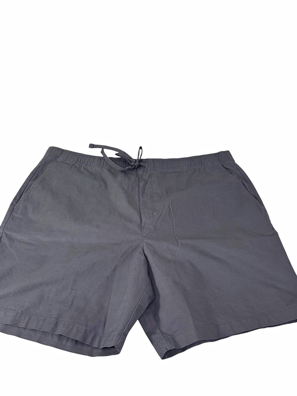 Banana Republic Men's Gray Chino Shorts 2XL Cotton Stretch Drawstring Pockets